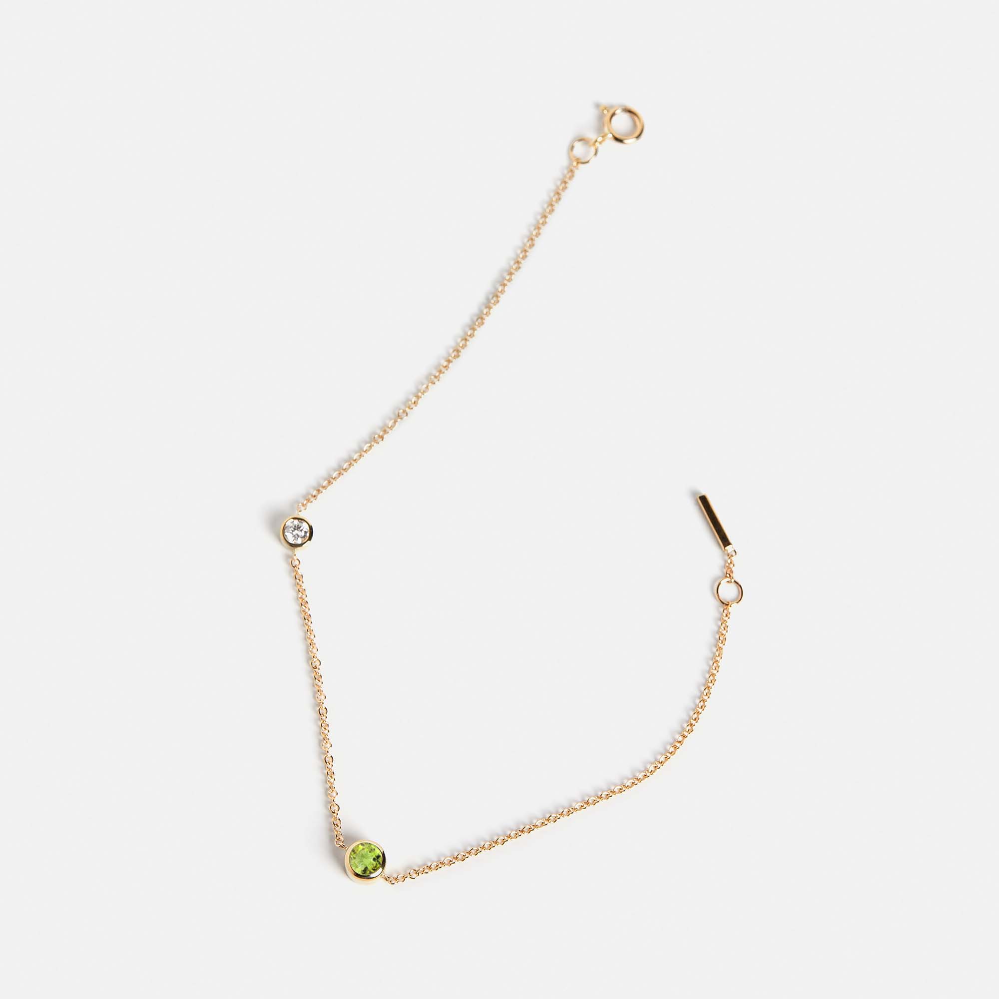 Sena Bracelet with Peridot and Lab-grown Diamond