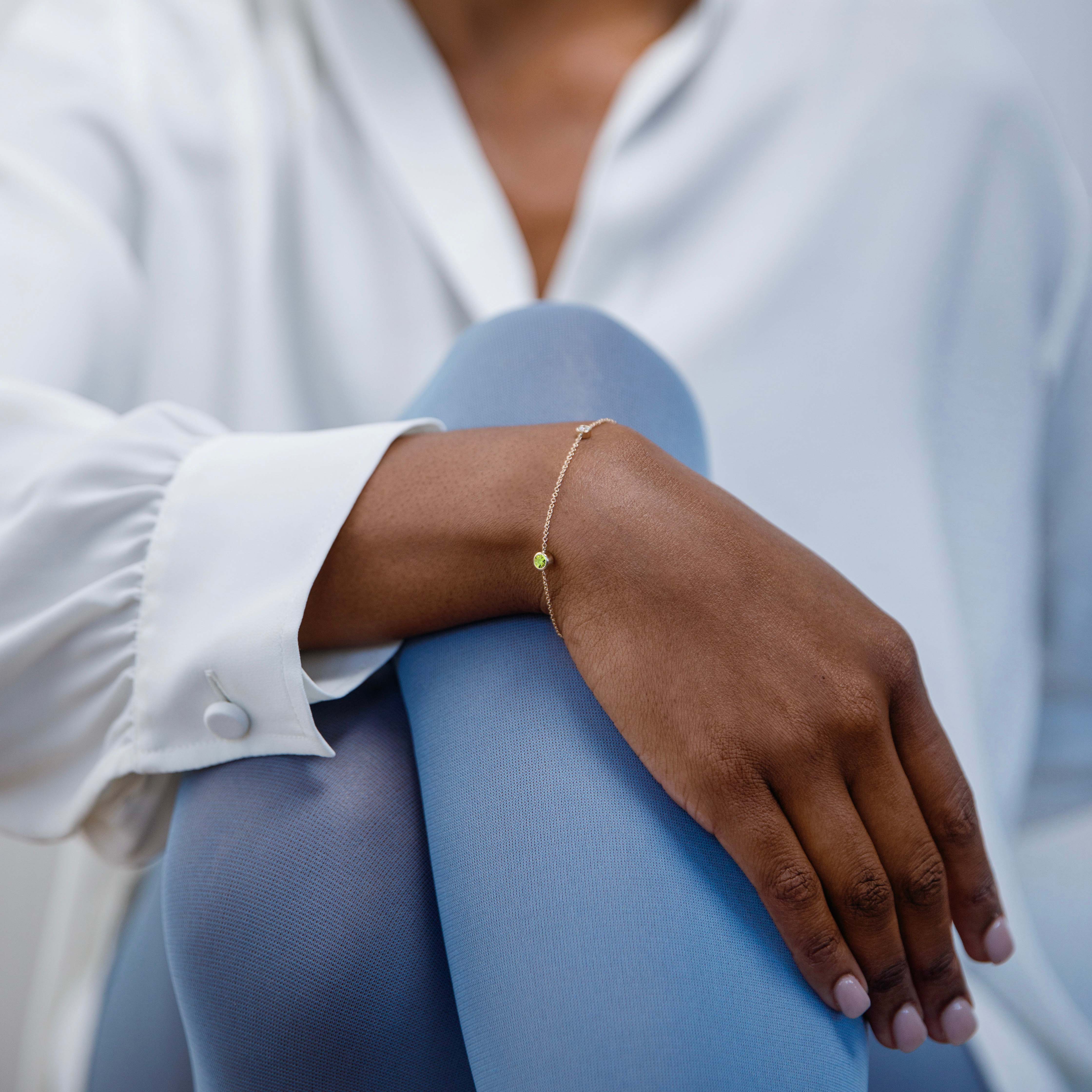 Sena Bracelet with Peridot and Lab-grown Diamond