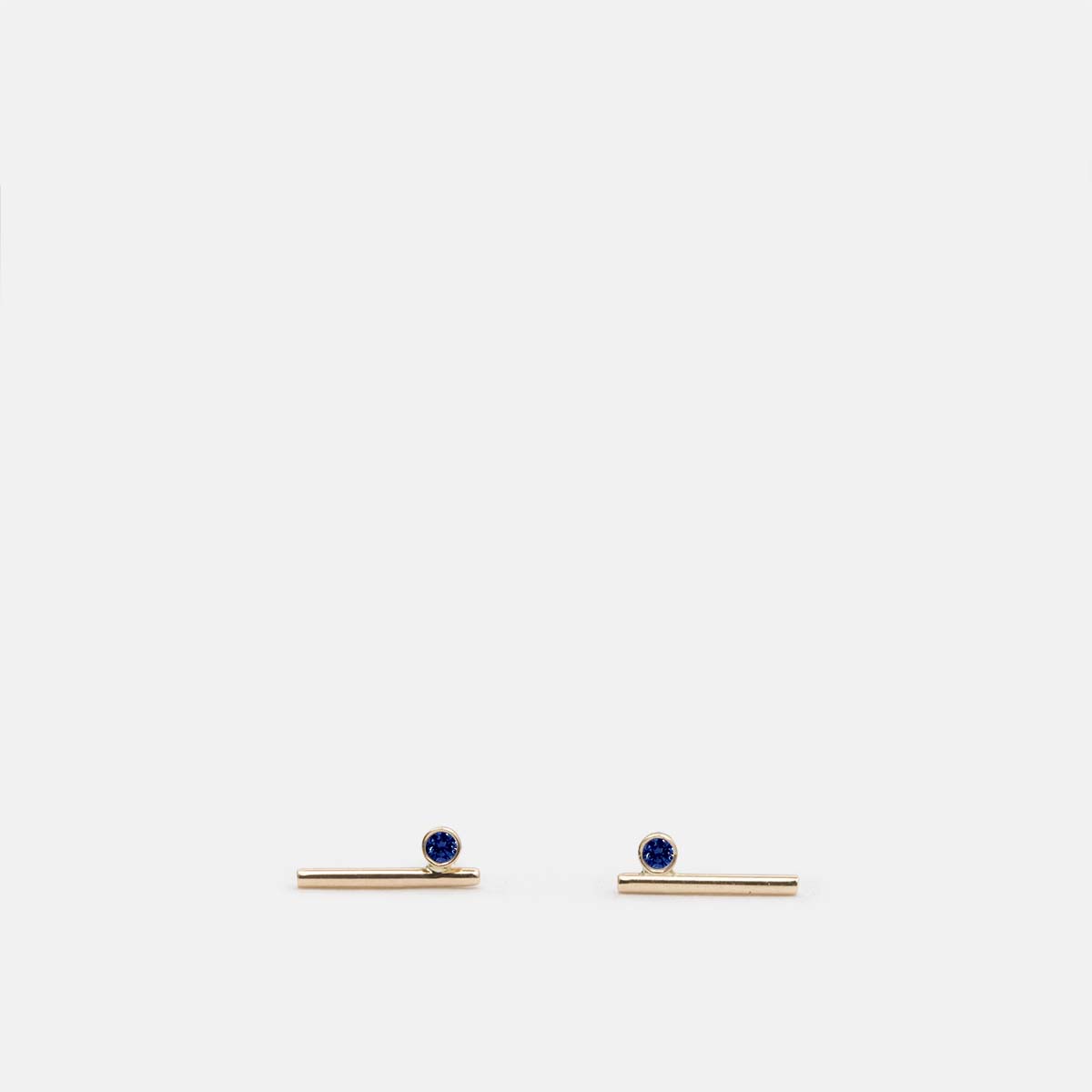 Livi Small Studs with Sapphires