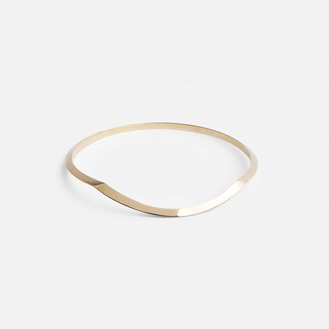 Arba Minimalist Bangle in Yellow Brass By SHW Fine Jewelry NYC