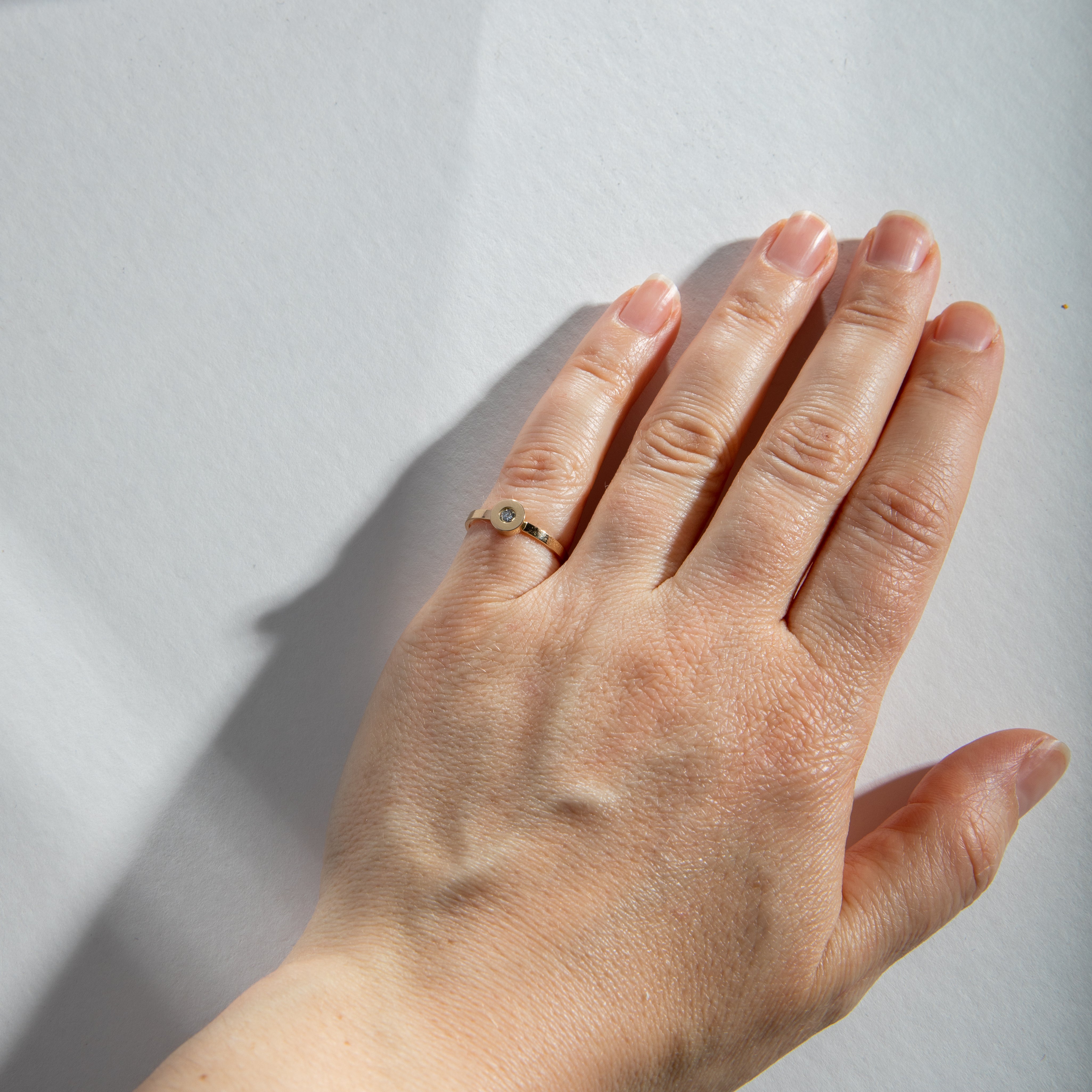 Shara Alternative Ring in 14k Gold set with lab-grown diamond By SHW Fine Jewelry New York City