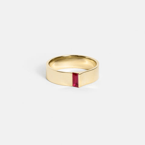 5mm Braga Ring with Green Tourmaline