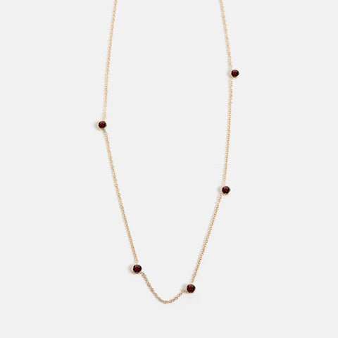 Andra Necklace with Garnets