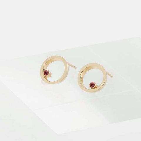 Ila Earrings with Rubies