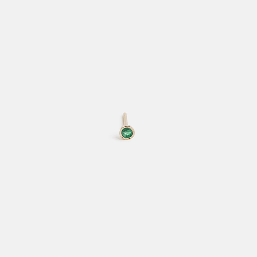 Contemporary gold stud earring dainty small shape minimalist SHW fine jewelry NYC handmade classic style