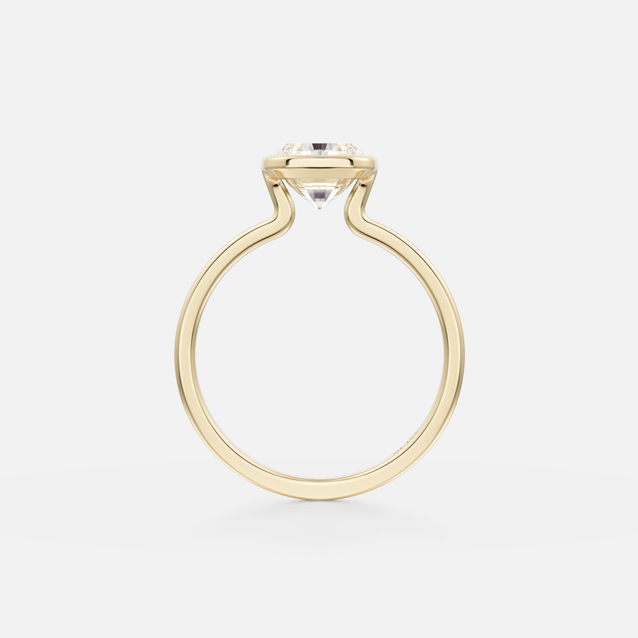 Mana thin square profile with Cushion Modern Engagement Ring Setting in 14ky Gold or platinum handmade by SHW Fine Jewelry NYC