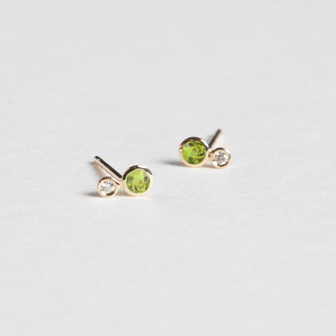 Kiki Stud Earrings with Peridot