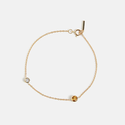 Sena Bracelet with Citrine and Diamond