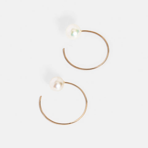 Saga Large Earrings with Pearls