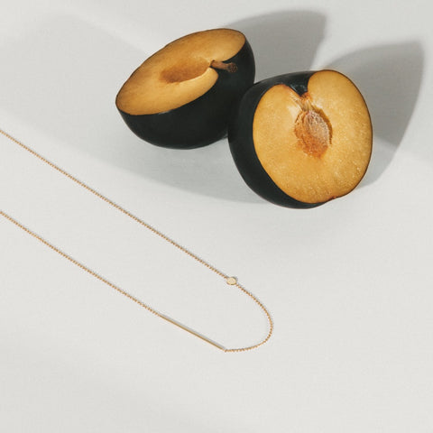 Niva Plain Necklace in 14k Gold By SHW Fine Jewelry NYC