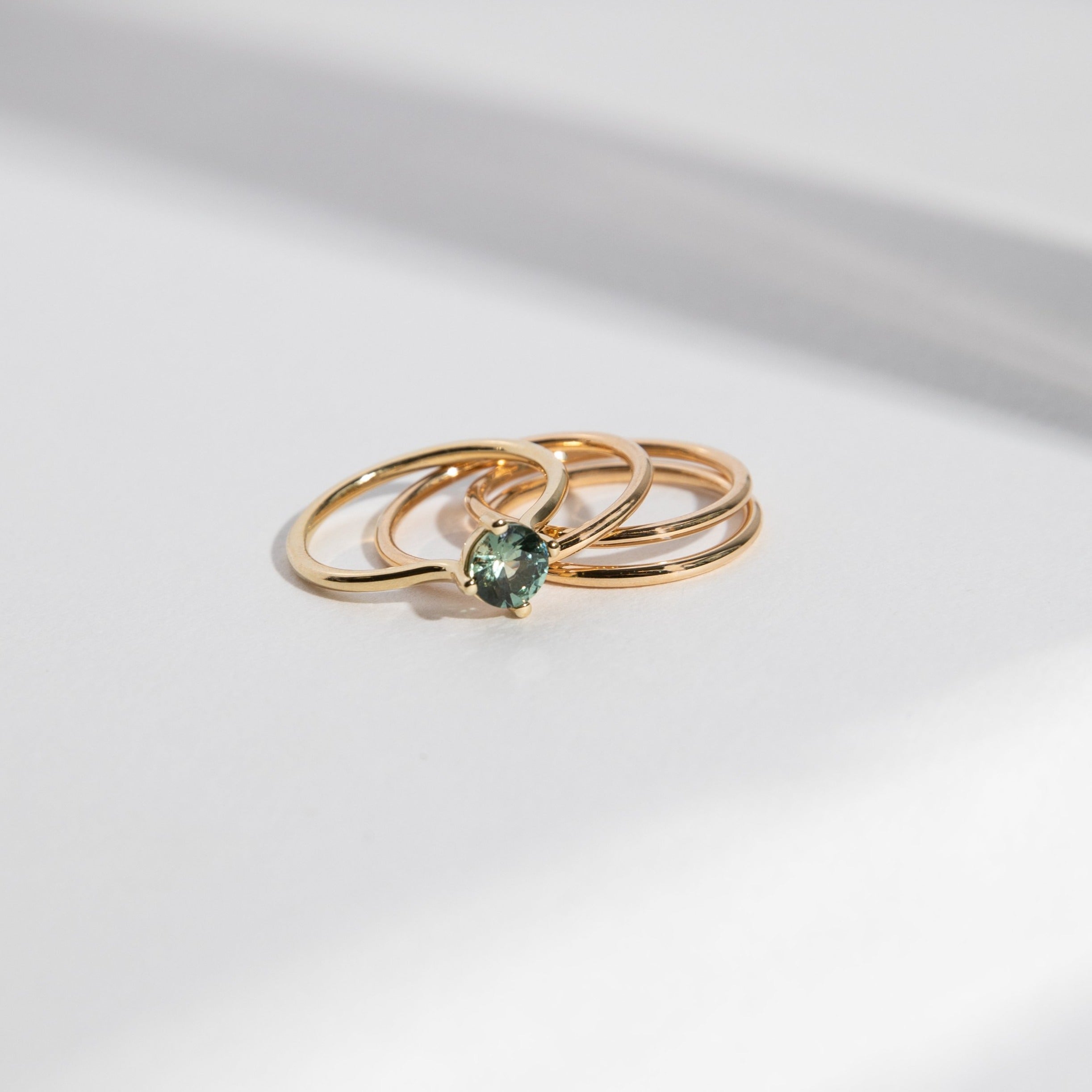 Minimal Design Engagement Band with Round profile in Solid 14 karat yellow white rose gold by SHW famous fine jewelry shop in NYC SoHo