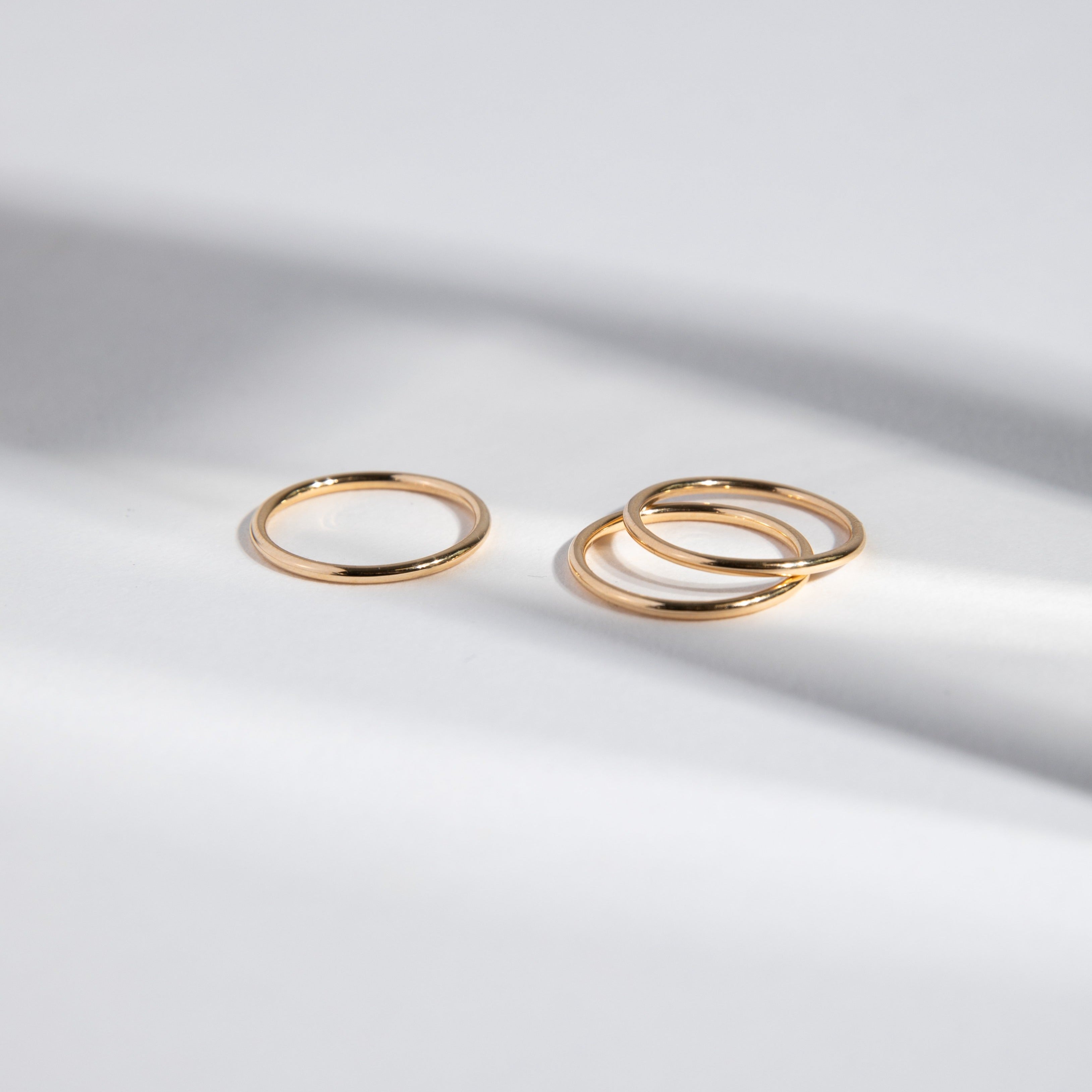 Delicate Rounded Wedding Ring for Women in Solid 14 karat yellow gold by SHW cool fine jewelry store in downtown NYC near me