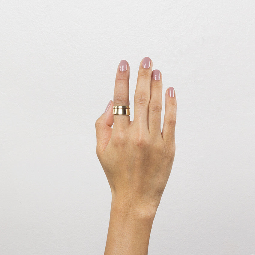 Tevo Simple Ring in 14k Gold By SHW Fine Jewelry New York City