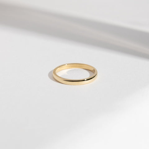2mm Unisex Domed Band in 14k Gold By SHW Fine Jewelry NYC