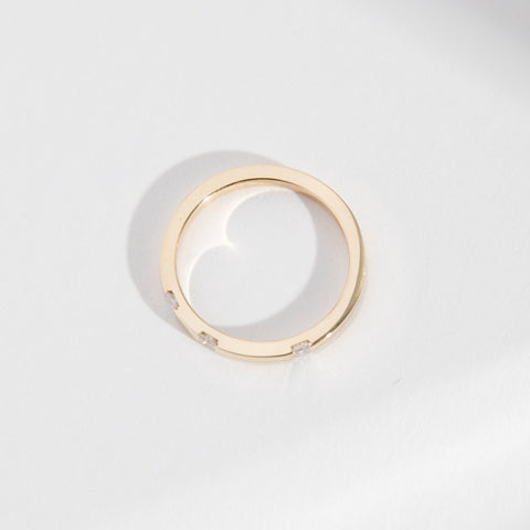 Cool Designer Womens Wedding Band with Princess cut ethical mined white diamonds in solid 14k, 18k gold by SHW famous fine jewelry store NYC