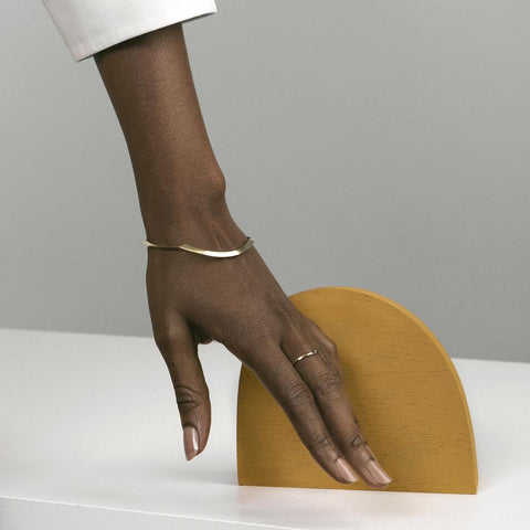 Arba Unisex Bangle in Yellow Brass By SHW Fine Jewelry NYC