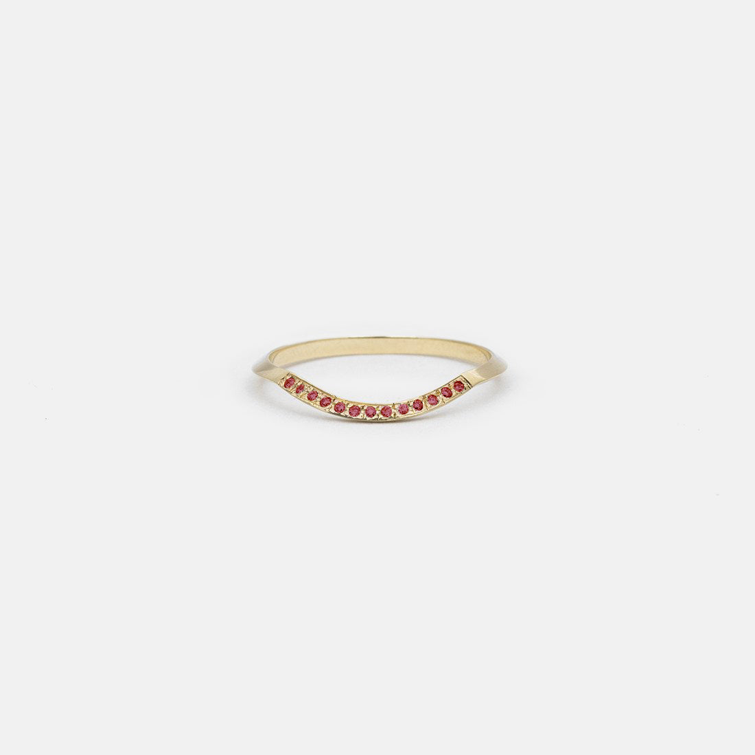 Arba Unique Ring in 14k Gold set with Rubies By SHW Fine Jewelry NYC