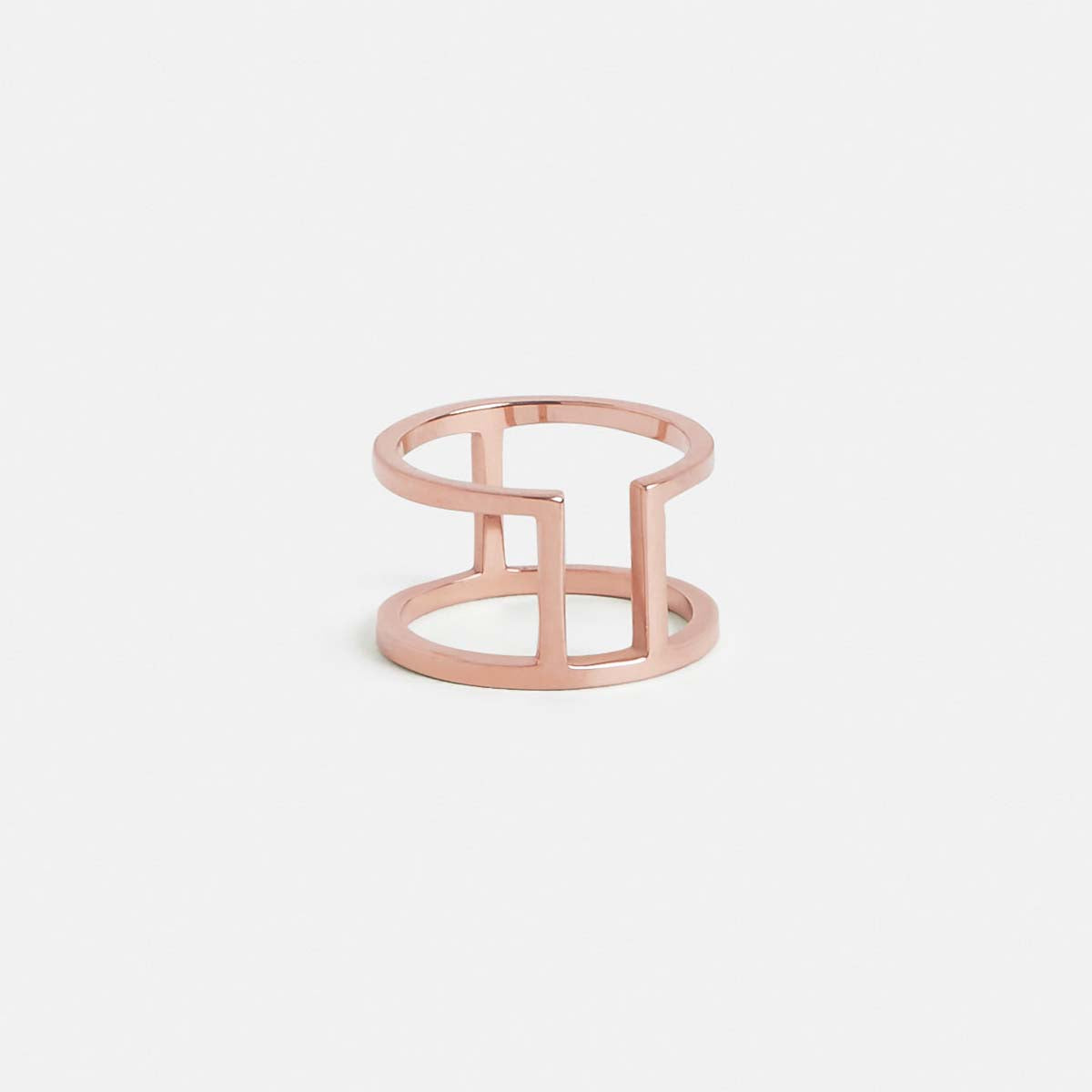  Cote Non-Traditional Ring in 14k Rose Gold by SHW Fine Jewelry New York City
