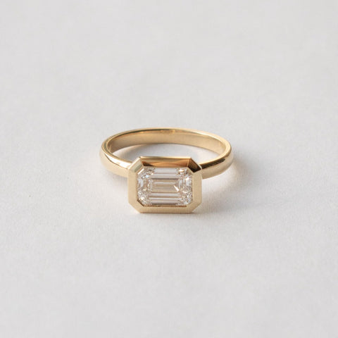 Unique Vilke Ring in 14k Yellow Gold With 1.02ct Lab-grown Diamond made in NYC by SHW fine Jewelry