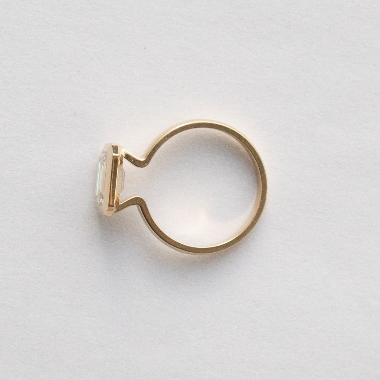 Alternative Vilke Ring in 14k Yellow Gold With 1.02ct Lab-grown Diamond made in New York City by SHW fine Jewelry