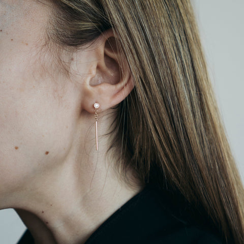 Minimalist Bar Earring Enhancer By SHW Fine Jewelry NYC