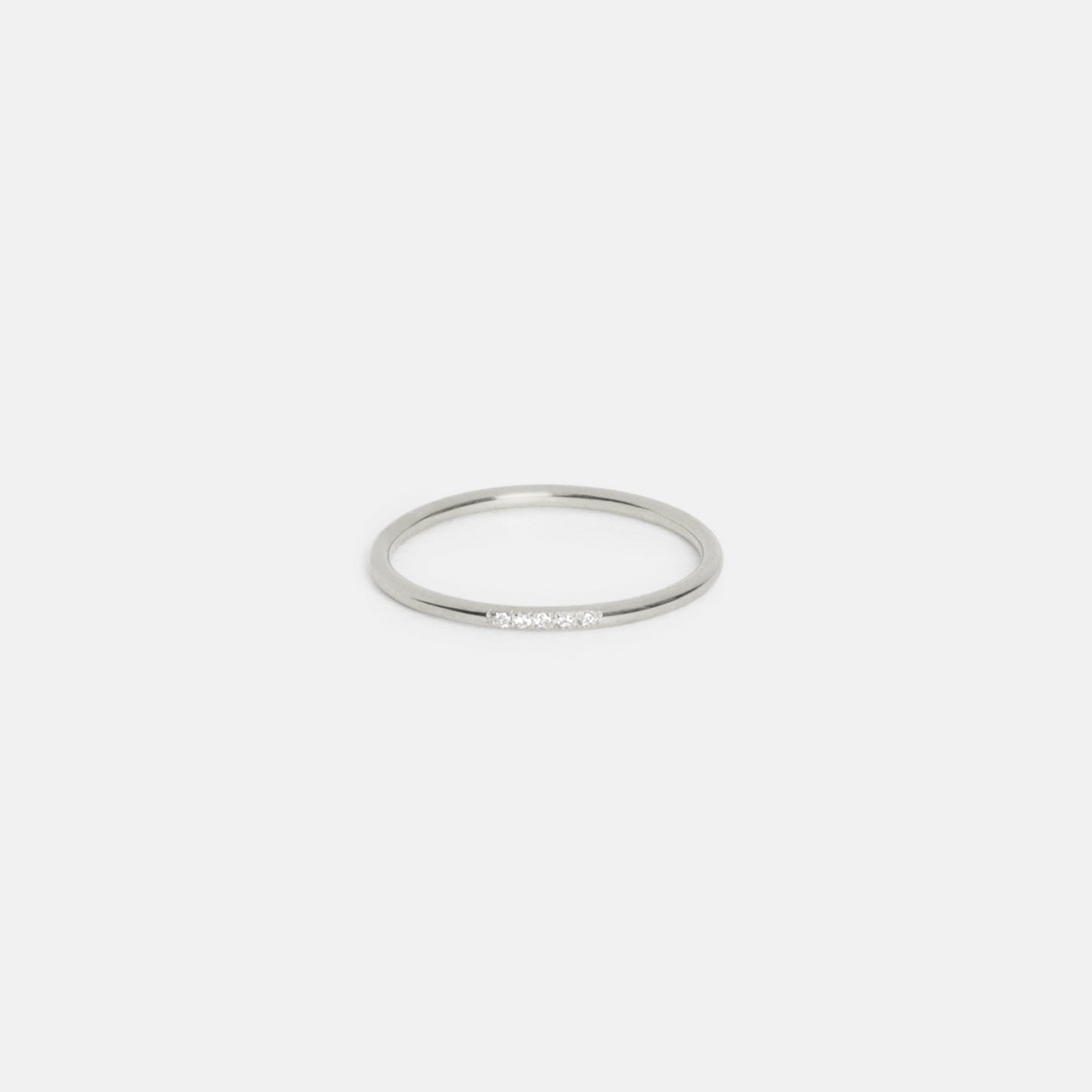 Minimalist Stackable Round Wedding Band with Pave black diamonds in Solid 14k yellow gold by SHW coolest fine jewelry store in NYC near me