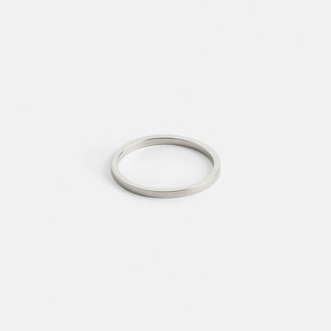 Elda Thin Ring in 14k White Gold By SHW Fine Jewelry NYC