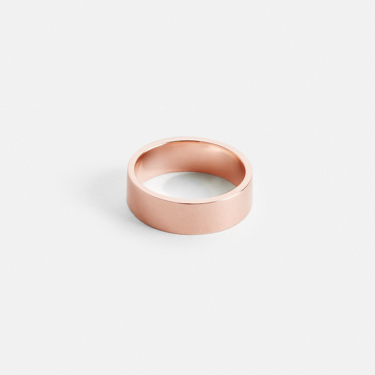 Designer 6mm Thicker Wedding Band for Men with flat profile in 14k, 18k yellow, white, rose gold by SHW best fine jewelry store in NYC nearby