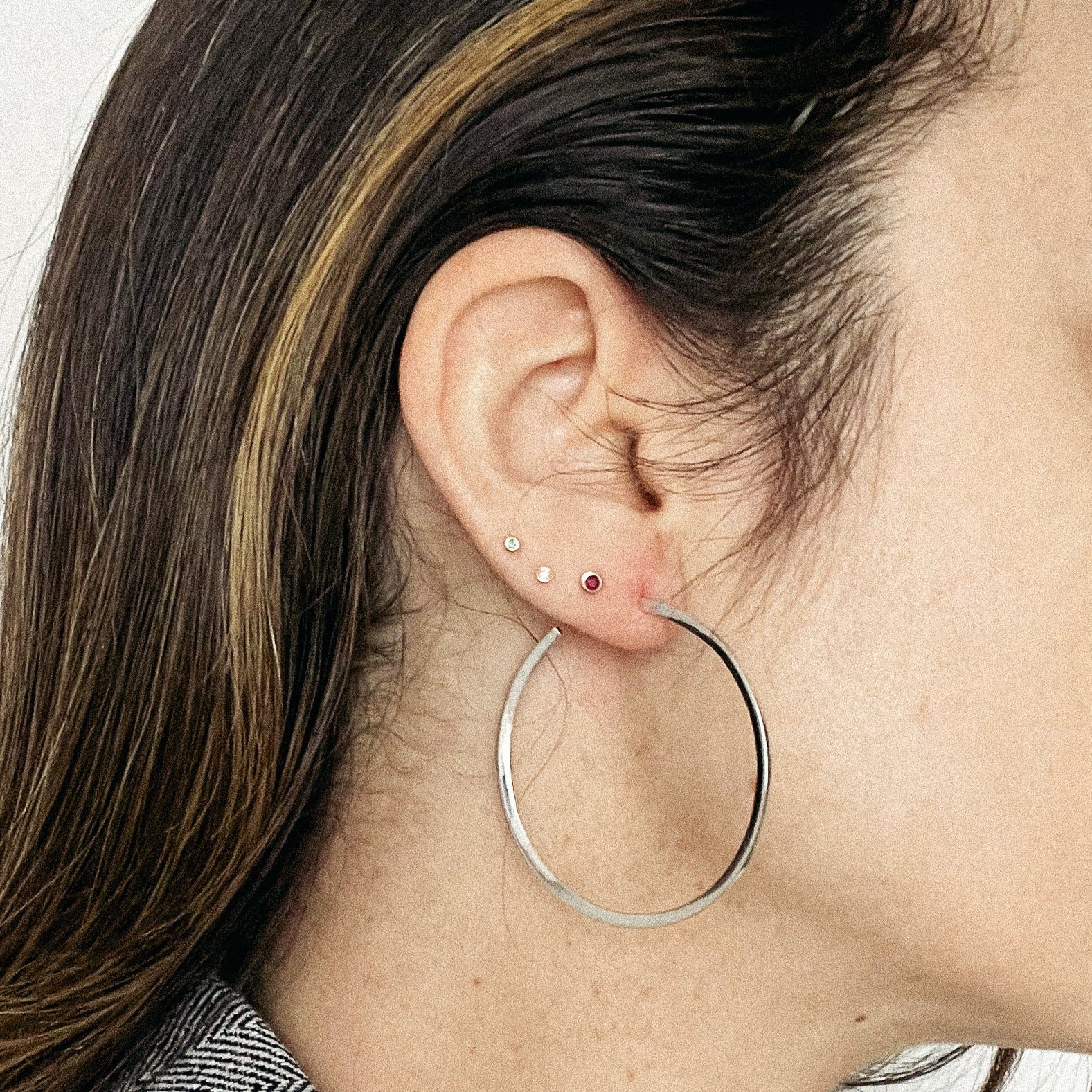Sustainable Extra Large Kai Hoops in 14k Yellow Gold by SHW Fine Jewelry made in NYC