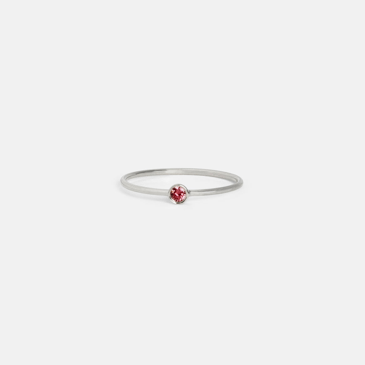 Cool Large Kaya Ring in 14k White Gold set with Ruby by SHW Fine Jewelry in NYC
