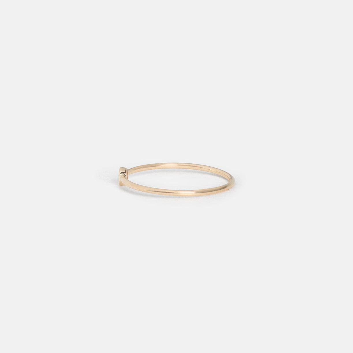 Large Kaya Ring in 14k Gold set with White Diamond by SHW Fine Jewelry