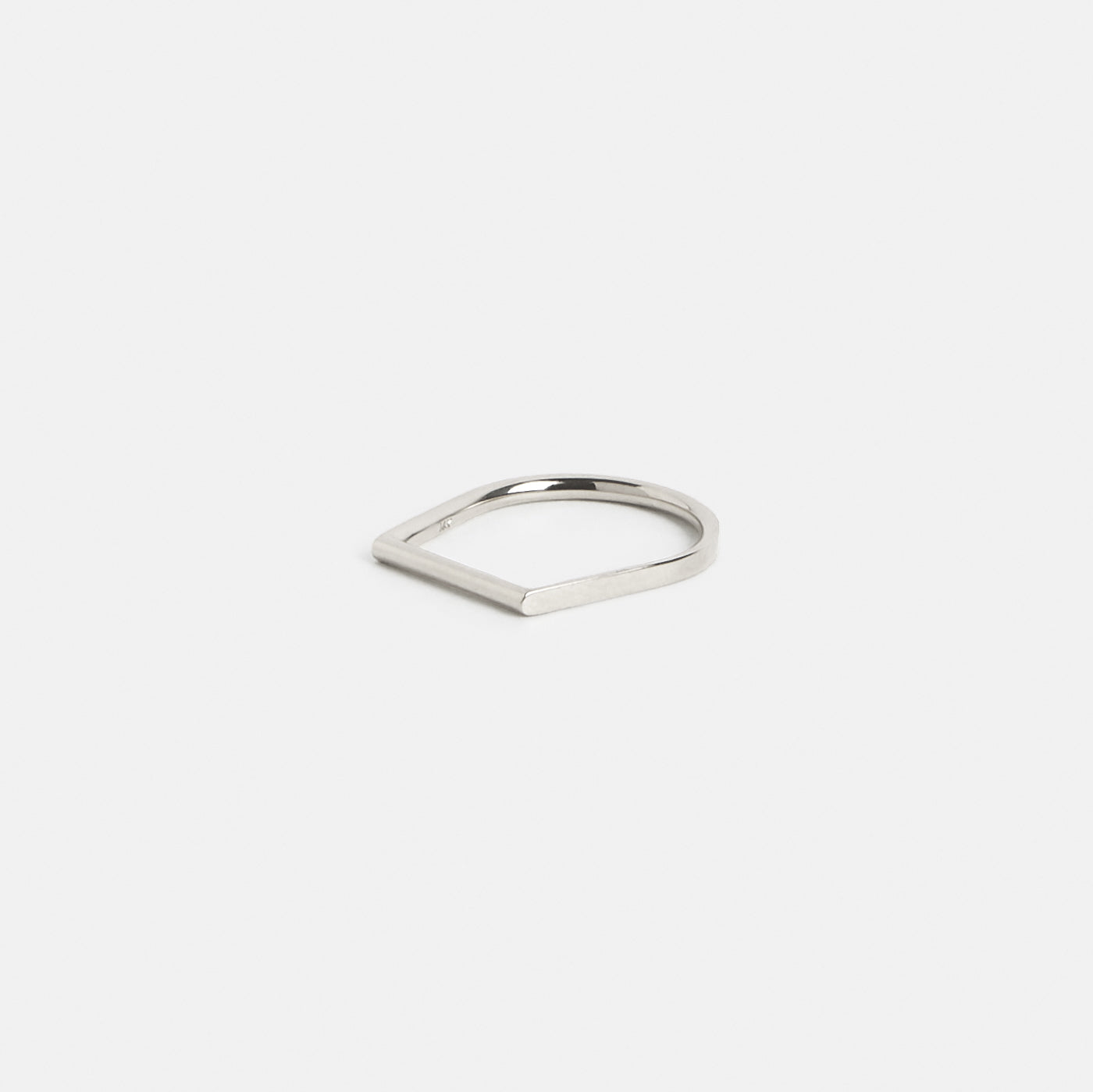 Sterling silver abstract wedding band with slim profile