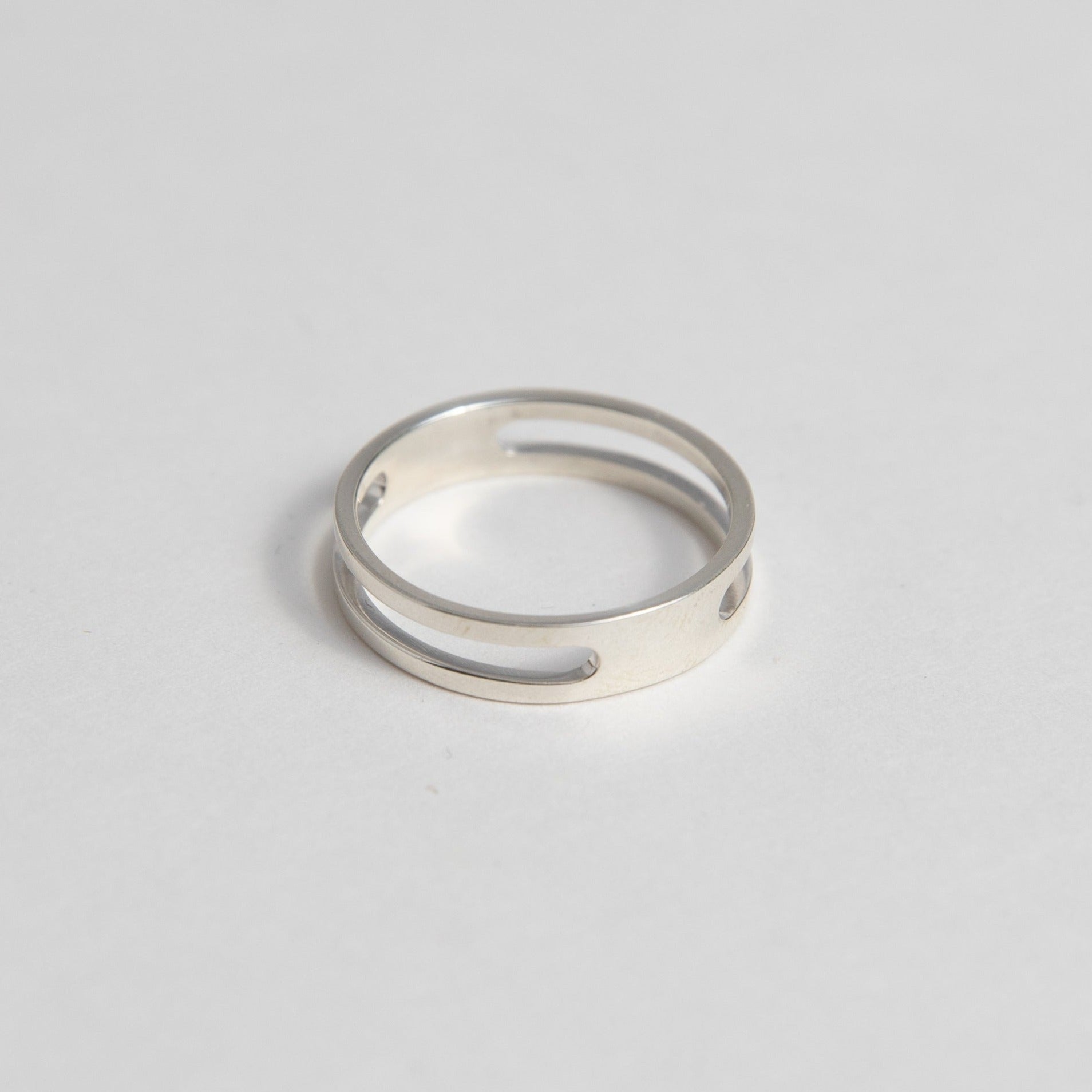 Unique Unisex Wedding Band with cool design in silver, 14 karat, 18 karat gold, platinum by SHW best fine jewelry store in manhattan NYC