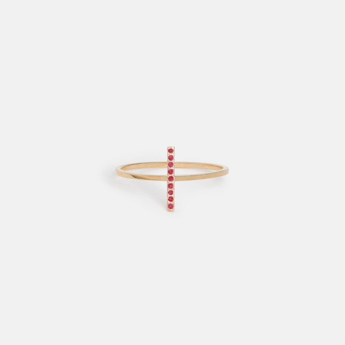 Steva Alternative Ring in 14k Gold set with Rubies by SHW Fine Jewelry