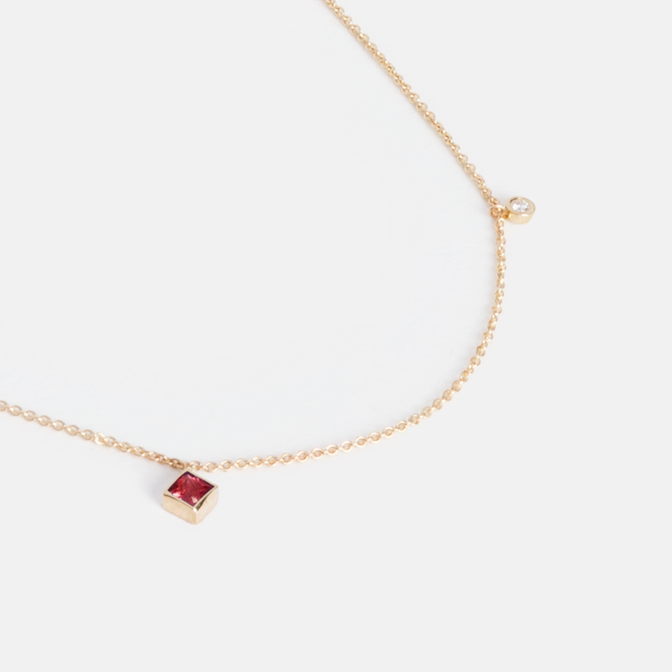 Ibi Necklace with Ruby