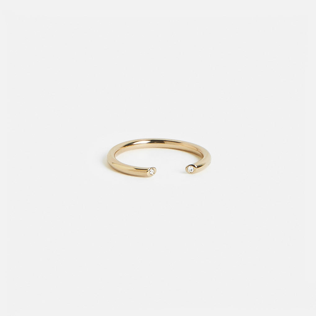 Olva Designer Ring in 14k Gold set with White Diamonds by SHW Fine Jewelry NYC