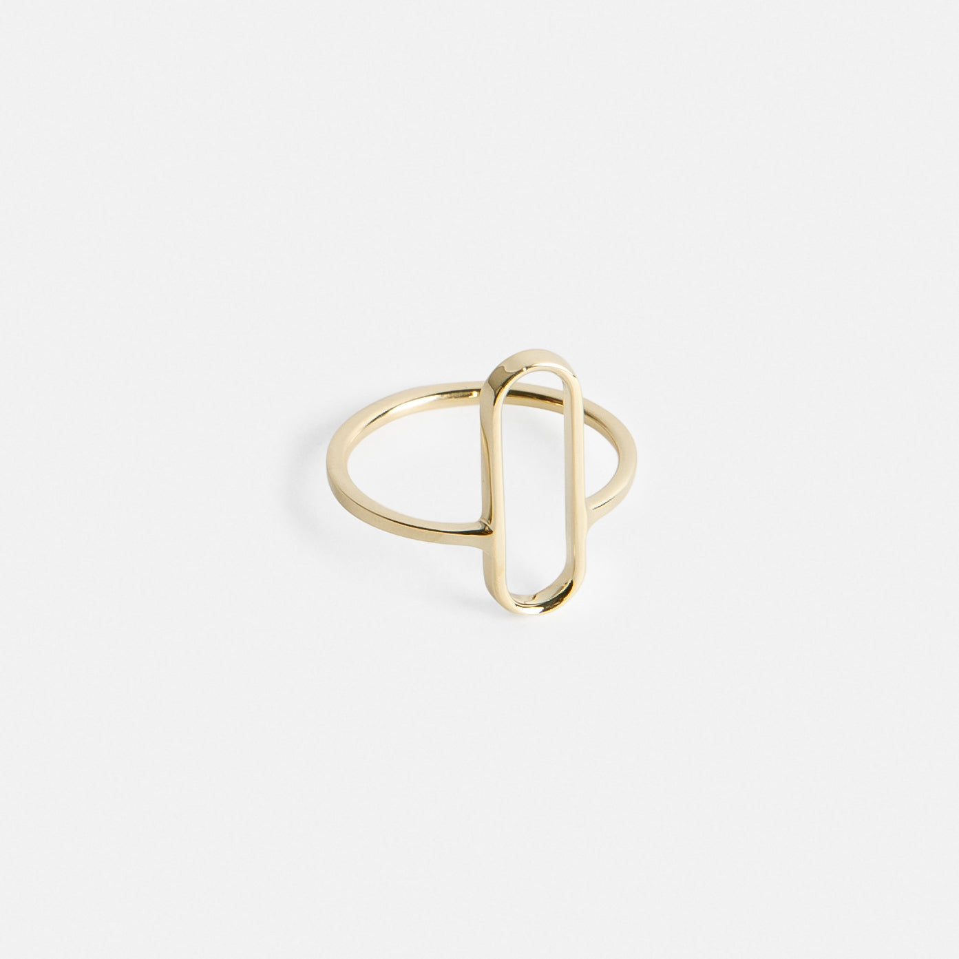 Rengi Unconventional Ring in 14k Gold by SHW Fine Jewelry Stacking Large Kaya Ring in 14k Gold set with Ruby by SHW Fine Jewelry in NYC
