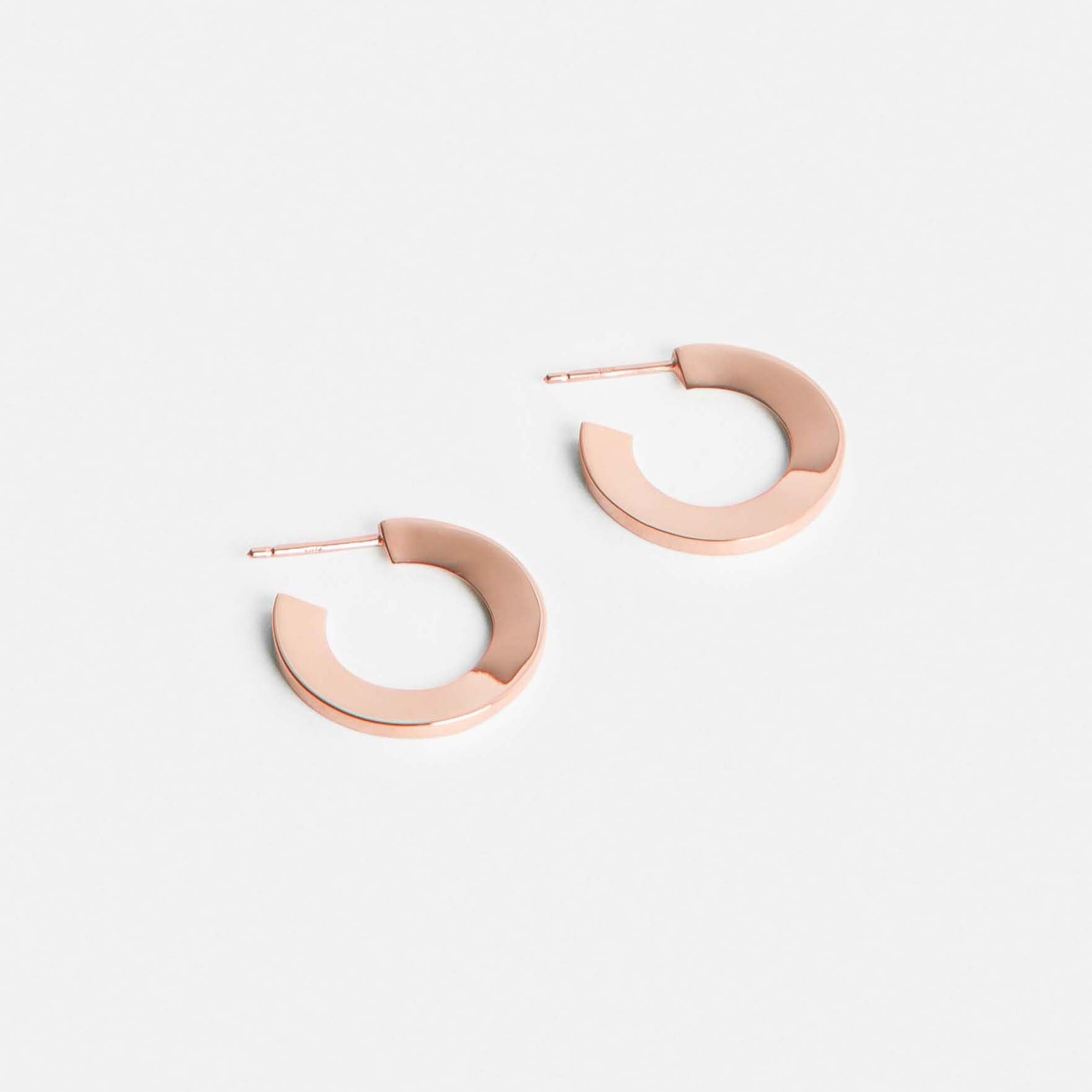 Kai Simple Hoops in 14k Rose Gold By SHW Fine Jewelry NYC