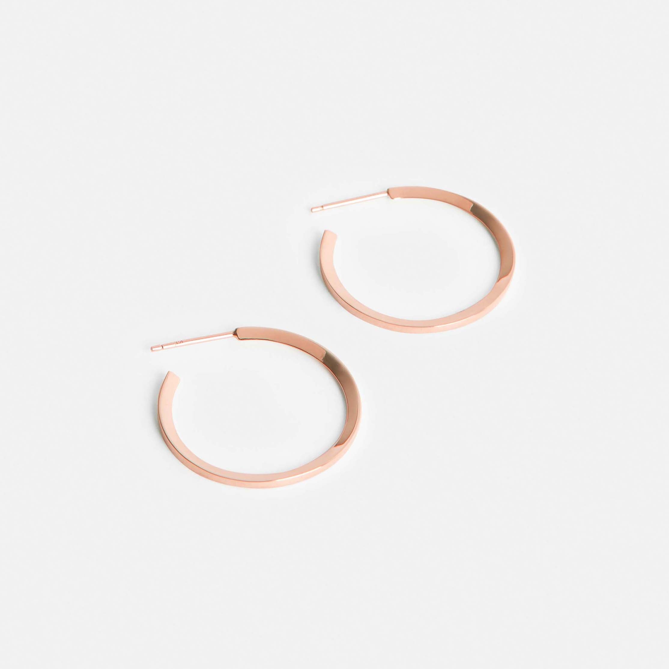 Large Kai Designer Hoops in 14k Gold By SHW Fine Jewelry NYC