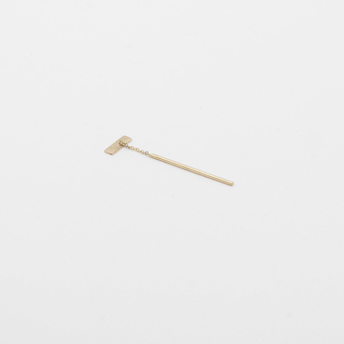Tili Short Unique Pull Through Earring in 14k Gold By SHW Fine Jewelry New York City