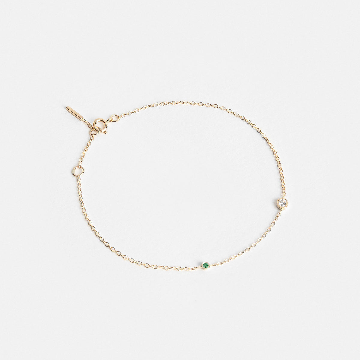 Iba Delicate Bracelet in 14k Gold set with Precious stones By SHW Fine Jewelry NYC