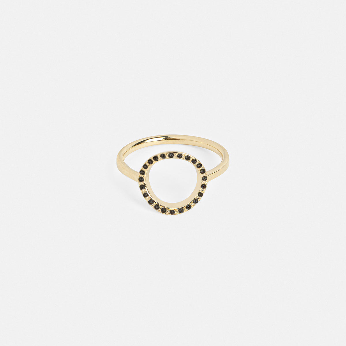 Nida Alternative Ring in 14k Gold set with Black Diamonds by SHW Fine Jewelry