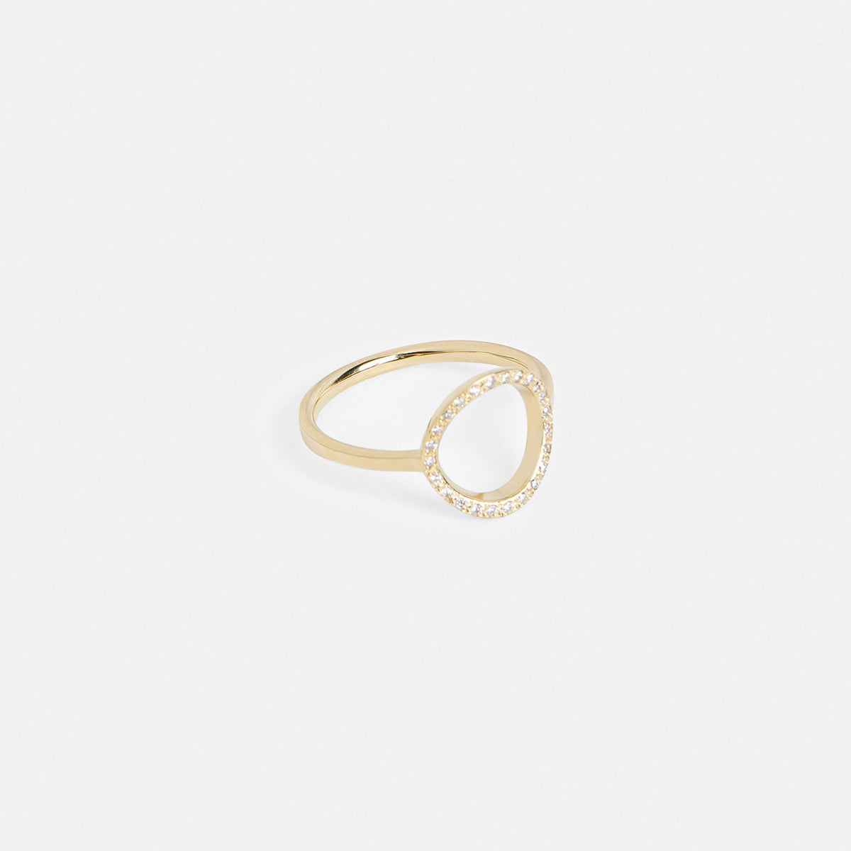 Nida Unique Ring in 14k Gold set with White Diamonds by SHW Fine Jewelry