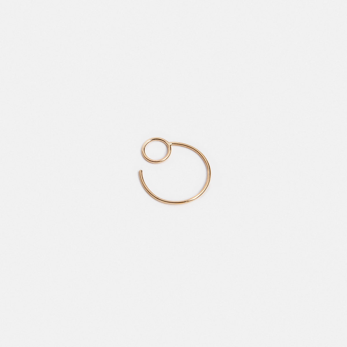 Saga Small Designer Hoop Earrings in 14k Gold By SHW Fine Jewelry NYC
