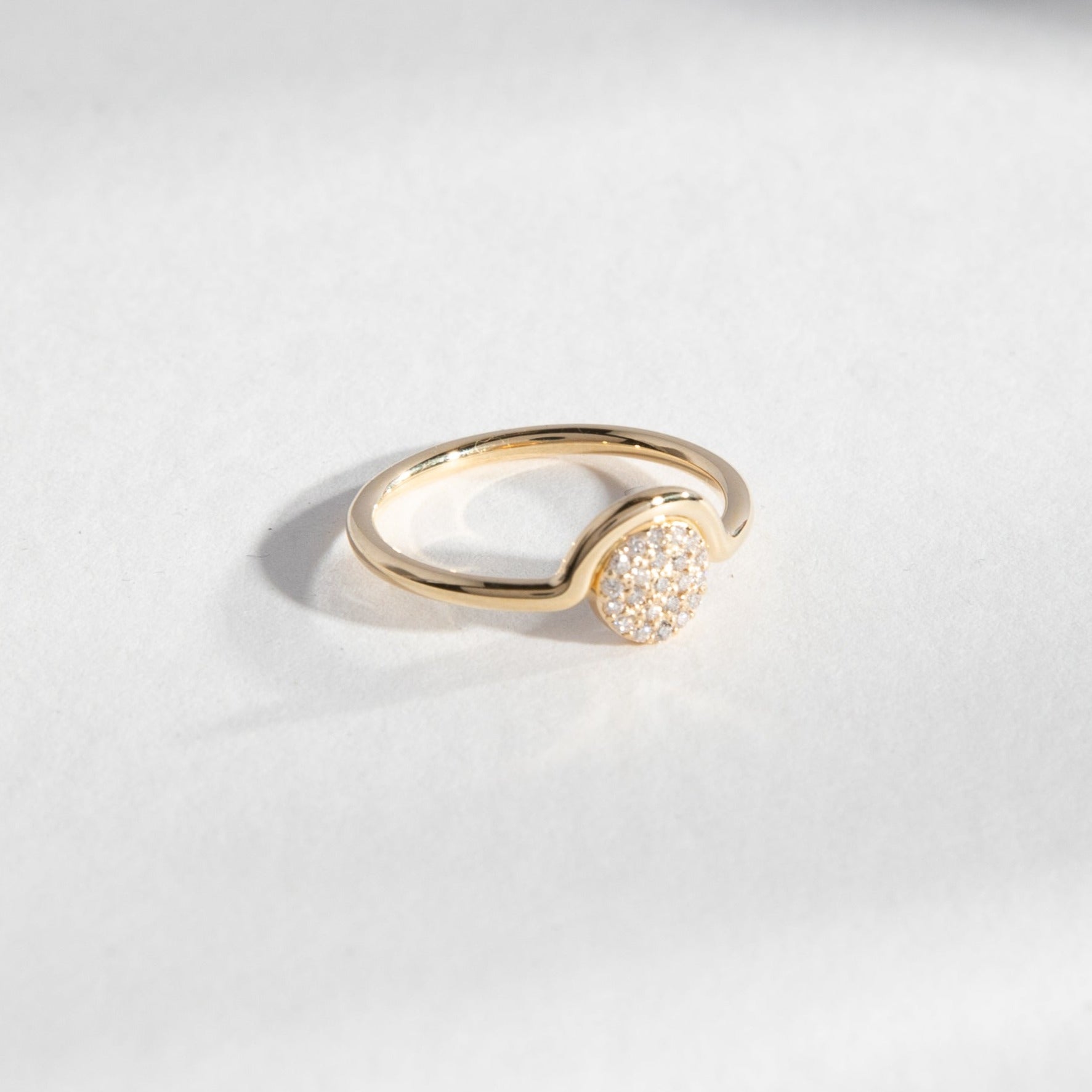 Bodu Alternative Ring in 14k Gold set with lab-grown diamonds By SHW Fine Jewelry NYC