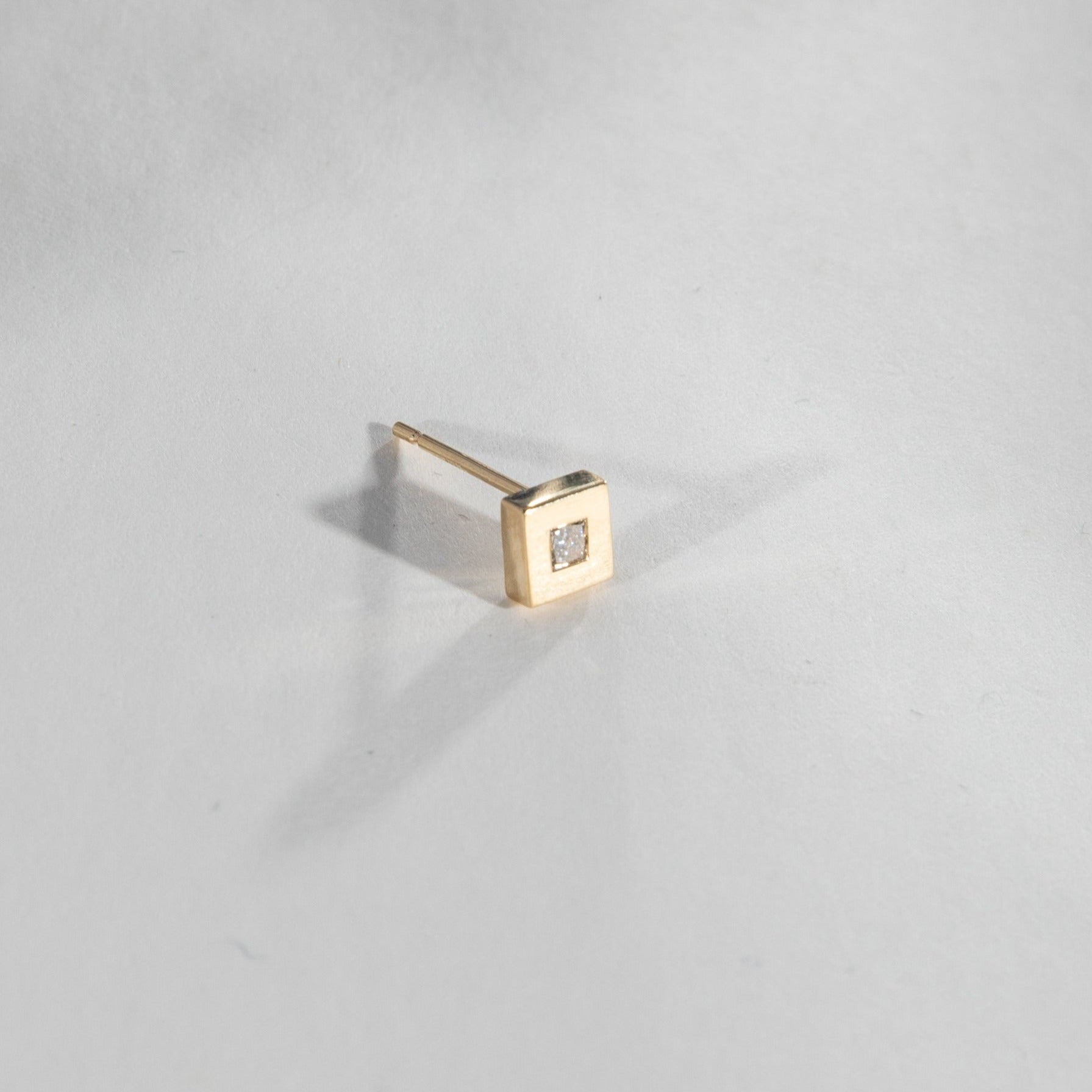 Sada Unisex Earrings in 14k Gold set with lab-grown diamonds By SHW Fine Jewelry New York City