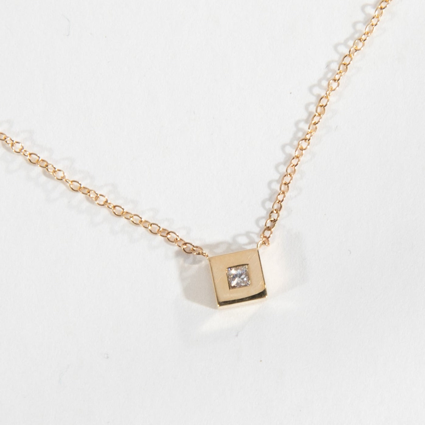 Sada Minimal Necklace in 14k Gold set with lab-grown diamonds By SHW Fine Jewelry New York City