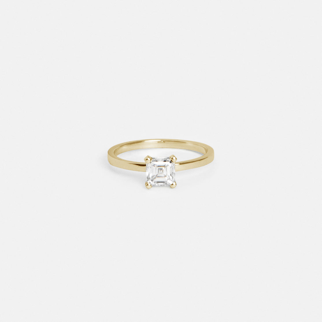 Ryta Alternative Ring in 14k Gold set with a square cut lab-grown diamond By SHW Fine Jewelry NYC