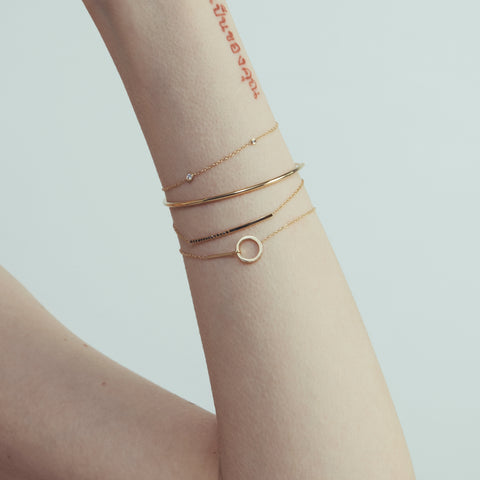 Visata Minimalist Bracelet in 14k Gold By SHW Fine Jewelry New York City