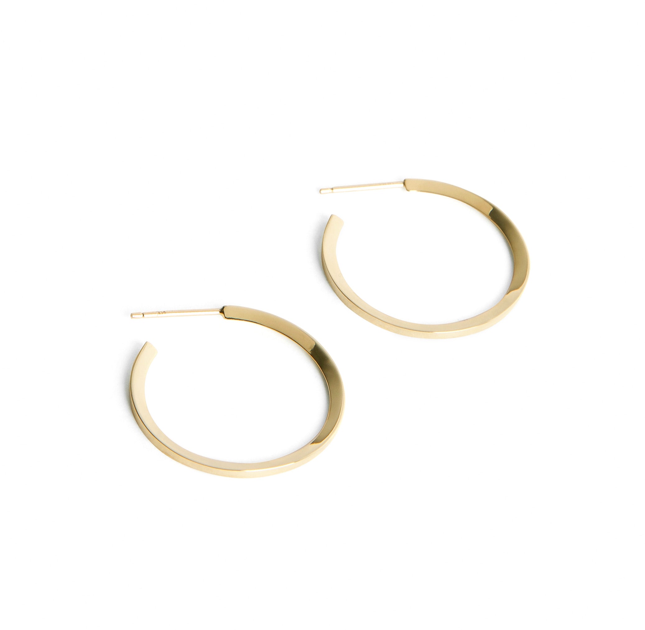 Large Kai Handmade Hoops in Sterling Silver By SHW Fine Jewelry New York City